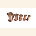 Set of 5 Vintage French Copper Measures | Graduated Kitchen Measuring Jugs | Copperware Collection -