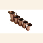 Set of 5 Vintage French Copper Measures | Graduated Kitchen Measuring Jugs | Copperware Collection -