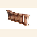 Set of 5 Vintage French Copper Measures | Graduated Kitchen Measuring Jugs | Copperware Collection -