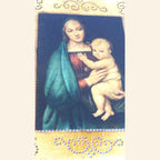 Vintage Florentine Madonna and Child Plaque After Raphael Religious Wall Art Italian Gilt Devotional Icon -