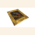 Antique Italian Florentine Madonna & Child Panel – Gilt Tole Style Religious Plaque After Carlo Dolci -