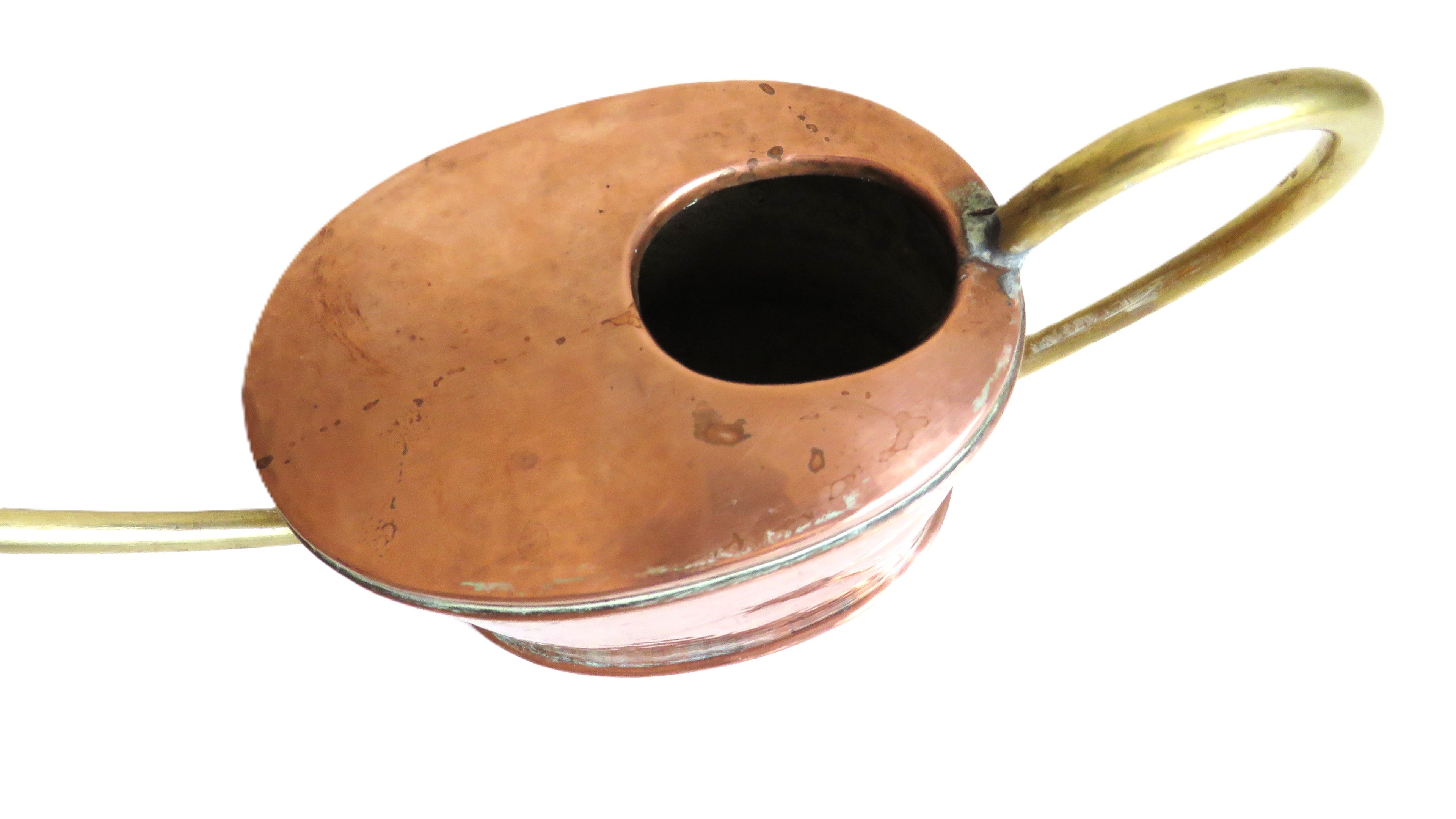 Vintage French Copper Watering Can | Hammered Copper & Brass Plant Waterer | French Country Garden Decor - Vintage French Treasures