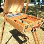 Vintage French Artist's Field Easel & Painting Box Manet -