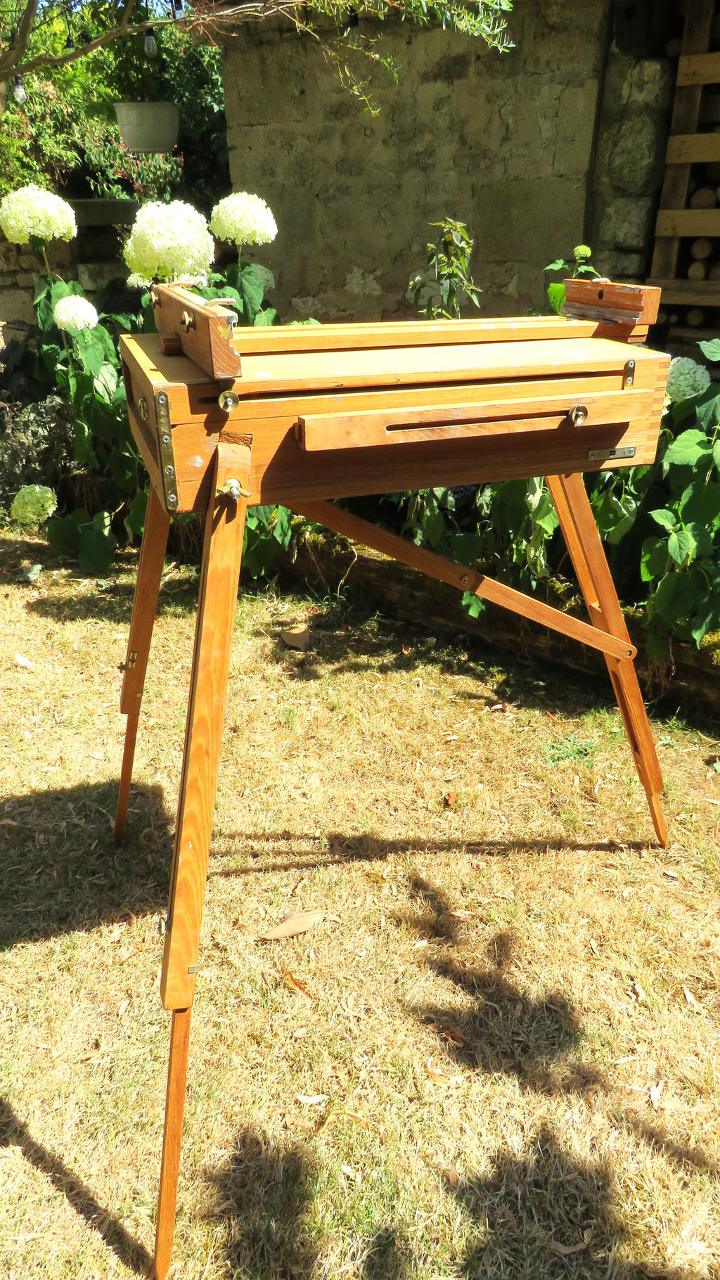 Vintage French Artist's Field Easel & Painting Box Manet