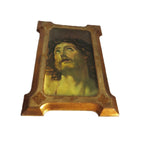 Antique French Ecce Homo Christ Plaque in Original Frame c.1900 -