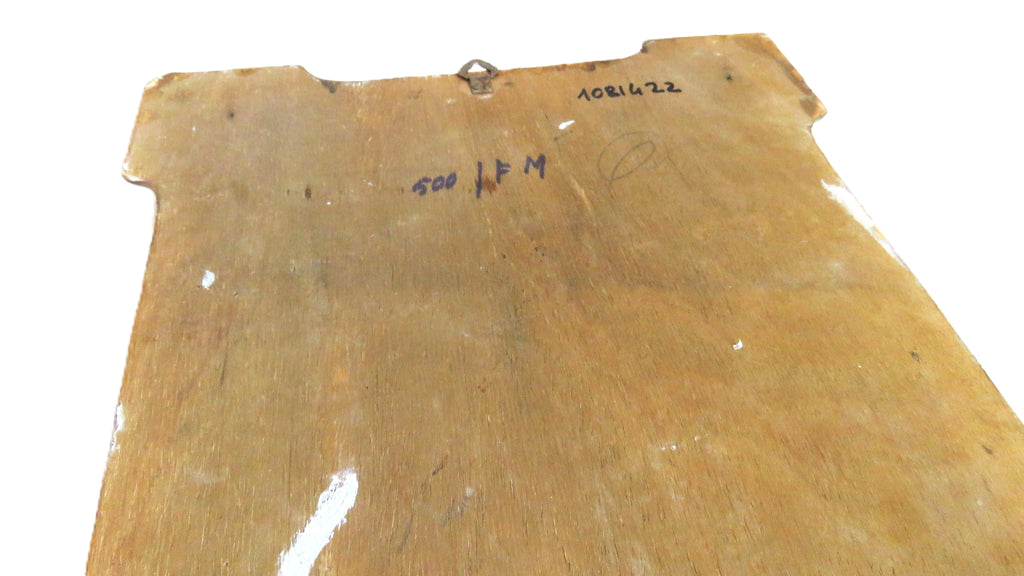 back of a wooden picture frame on a white background
