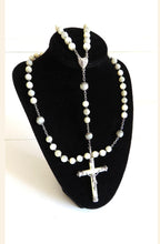 Early 1900s French Mother of Pearl Rosary | Hallmarked Silver -
