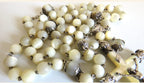 Early 1900s French Mother of Pearl Rosary | Hallmarked Silver -