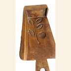 Antique French Wooden Butter Mold Press Primitive Folk Art Kitchen Tool -