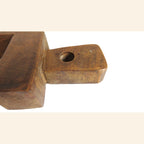 Antique French Wooden Butter Mold Press Primitive Folk Art Kitchen Tool -