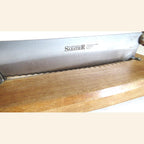 Vintage French Sabatier Guillotine Bread Cutter – Rustic Wooden Baguette Slicer Made in France -