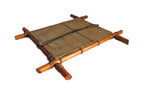 Antique French Faux Bamboo Mirror, Chinoiserie Wooden Wall Mirror, Victorian Decor -