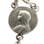 Antique French Pink Glass Rosary | Hallmarked Silver Early 1900s -