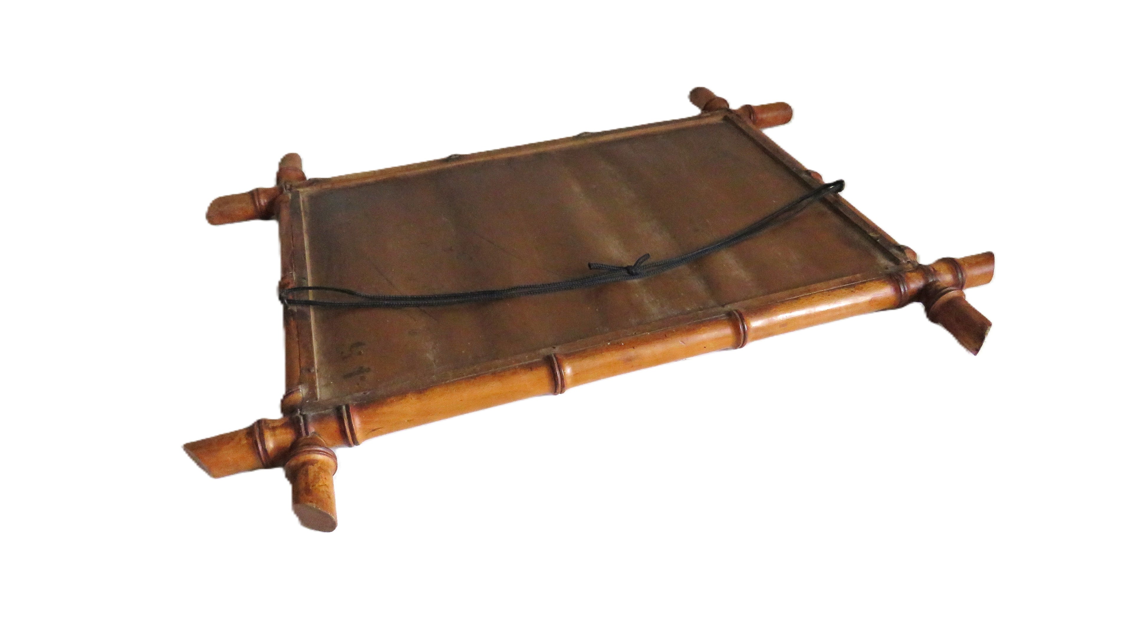 Vintage Chinoiserie Faux Bamboo Wall Mirror, Decorative Mid Century Mirror, Faux Bamboo Frame - Vintage French Treasures