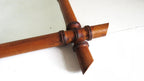 Vintage Chinoiserie Faux Bamboo Wall Mirror, Decorative Mid Century Mirror, Faux Bamboo Frame -