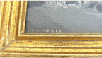 French Devotional Silk of the Crucifixion in Original Gilt Frame, Catholic Religious Wall Art - Vintage French Treasures