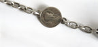 Antique French Silver Rosary Pale Blue Faceted Beads Vermeil Crucifix Marian Centre Enamel Medal -