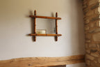Vintage French Wooden Wall Mirror – Warm Rustic Country Style -