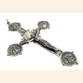 Spanish Silver Four Evangelists Cross, Christ Crucified, Catholic Devotional Cross - Vintage French Treasures