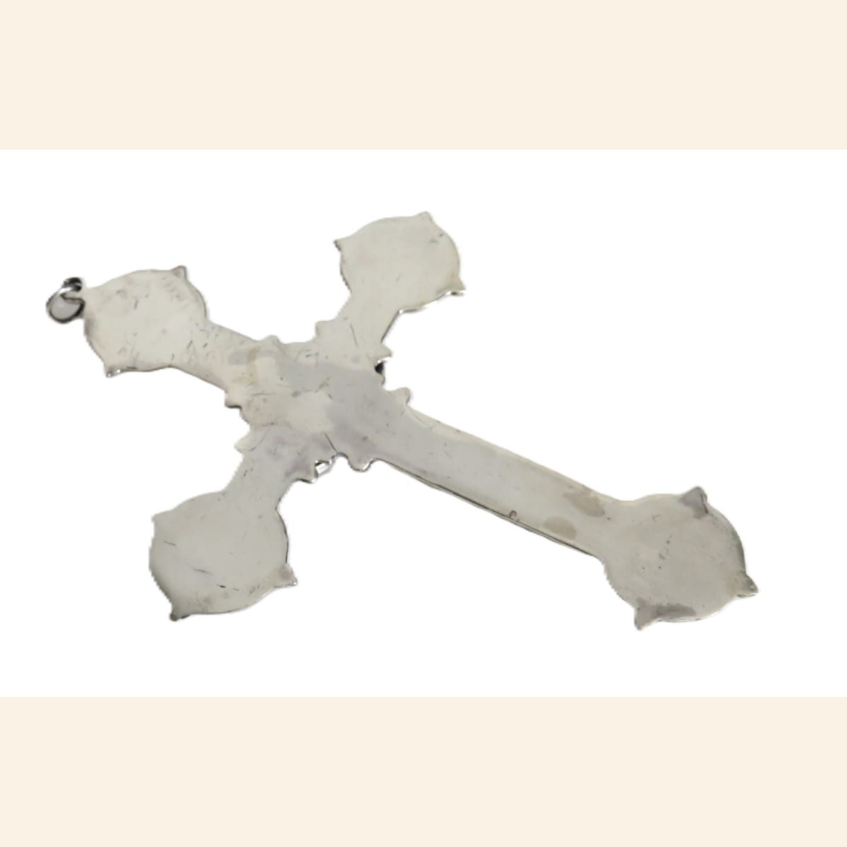Spanish Silver Four Evangelists Cross, Christ Crucified, Catholic Devotional Cross - Vintage French Treasures