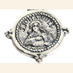 Spanish Silver Four Evangelists Cross, Christ Crucified, Catholic Devotional Cross - Vintage French Treasures