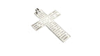 Vintage Hallmarked Silver Portuguese Prayer Cross Pendant, Engraved Ave Maria, Catholic Devotional Cross