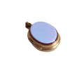Antique French Gold Filled Violet Blue Doublet Locket Pendant, Victorian Style Mourning Jewelry - Vintage French Treasures