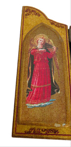 Italian Florentine Folding Triptych, Madonna & Child with Musical Angels, Vintage Religious Icon - Vintage French Treasures
