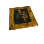 Vintage Italian Florentine Madonna del Granduca Wall Plaque, Gilt Wood, Palazzo Pitti, Raphael Print - Vintage French Treasures