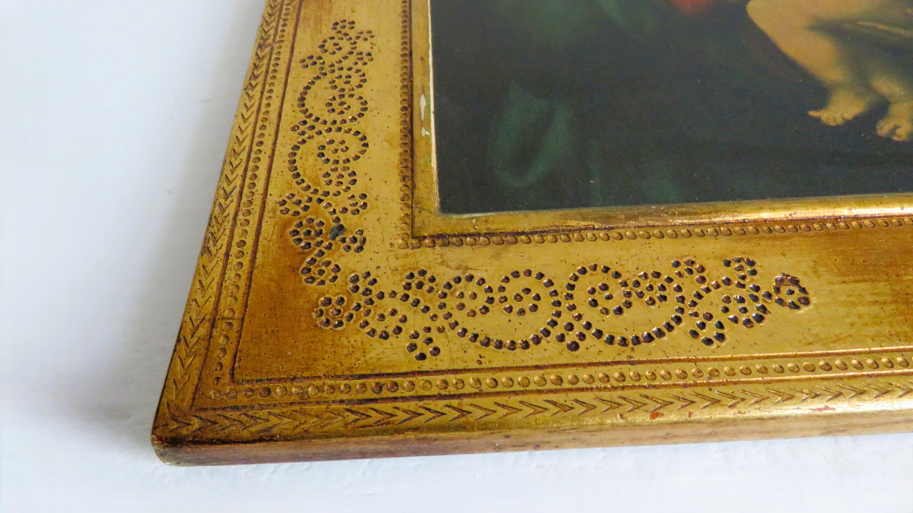 Vintage Italian Florentine Madonna del Granduca Wall Plaque, Gilt Wood, Palazzo Pitti, Raphael Print - Vintage French Treasures
