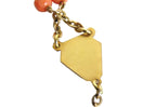 Antique French Coral Rosary Signed Karo Art Deco Coral Rosary -