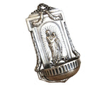 Antique Silver Holy Water Font Virgin & Child -