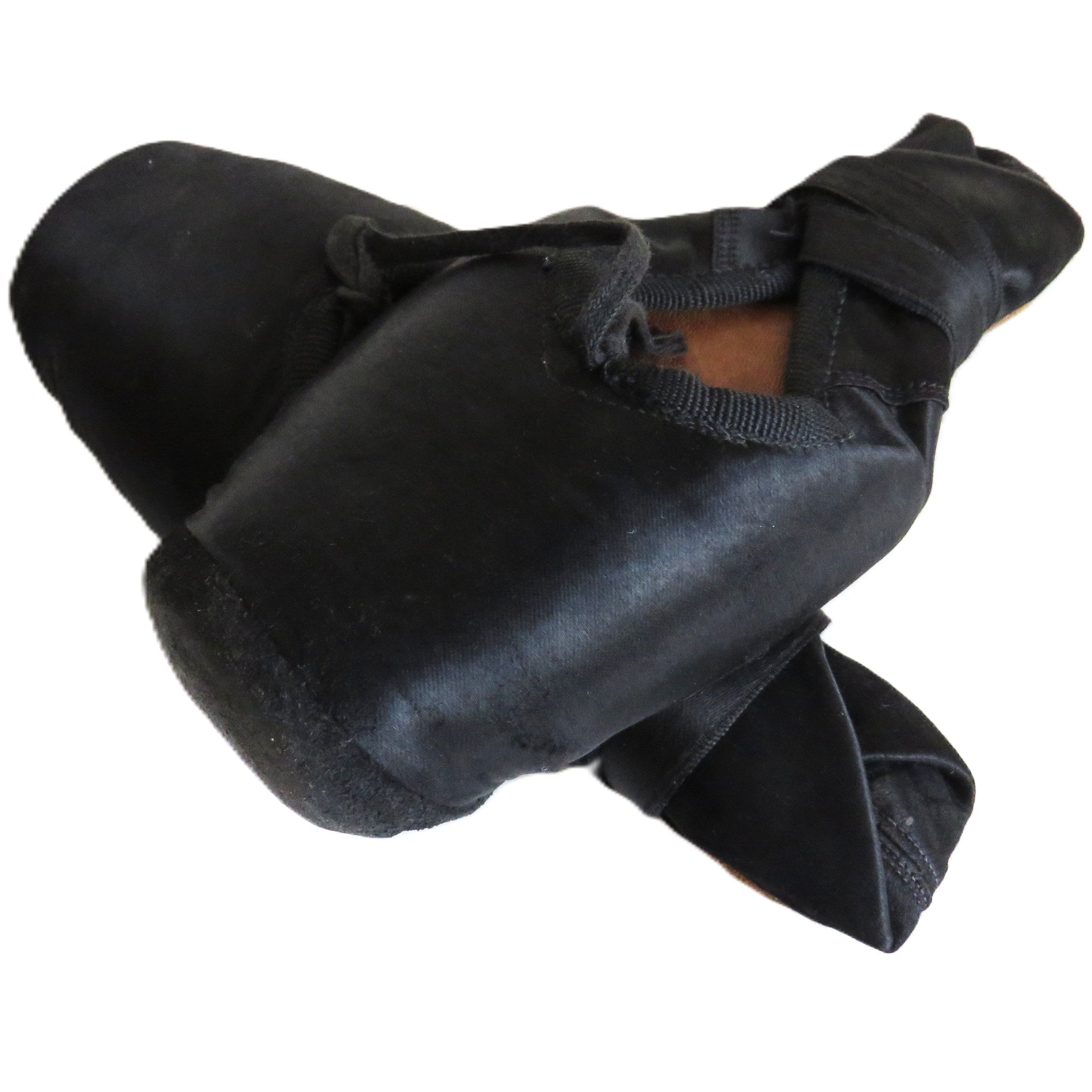 Antique French Ballet Shoes – Black Satin Pointe Slippers – Paris – Size 11 - Vintage French Treasures