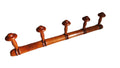 Vintage French Chinoiserie Faux Bamboo Wooden Coat Rack | Five Peg Hooks - Vintage French Treasures