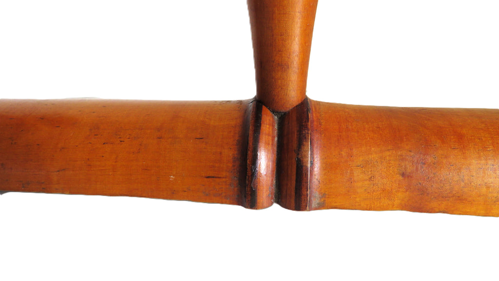 Vintage French Chinoiserie Faux Bamboo Wooden Coat Rack | Five Peg Hooks - Vintage French Treasures