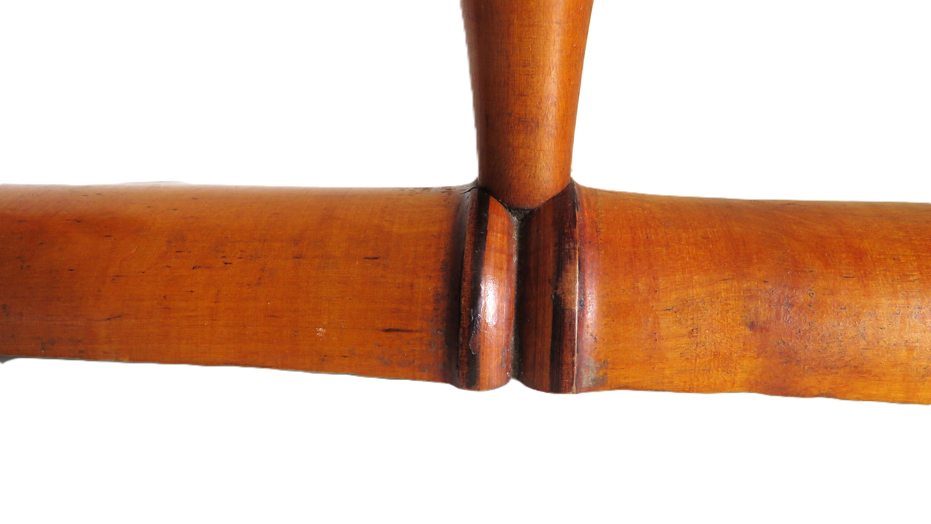 Vintage French Chinoiserie Faux Bamboo Wooden Coat Rack | Five Peg Hooks - Vintage French Treasures