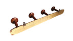 Antique French Chinoiserie Wooden Wall Coat Rack Peg Rail Rustic Country Hooks -