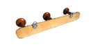Vintage French Chinoiserie Bamboo Style Coat Rack, 3 Peg Wall Hooks -
