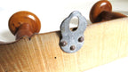 Vintage French Chinoiserie Bamboo Style Coat Rack, 3 Peg Wall Hooks -