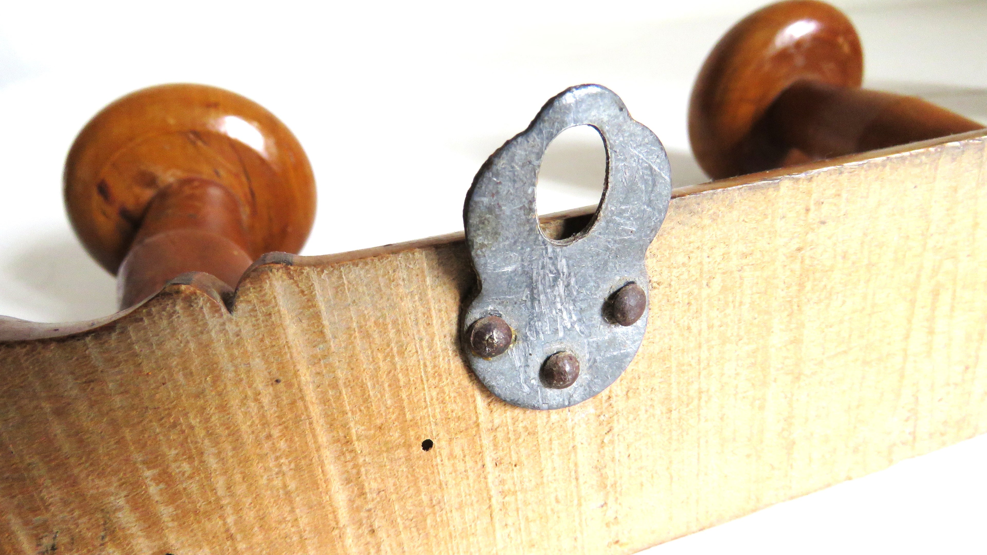 Vintage French Chinoiserie Bamboo Style Coat Rack, 3 Peg Wall Hooks - Vintage French Treasures