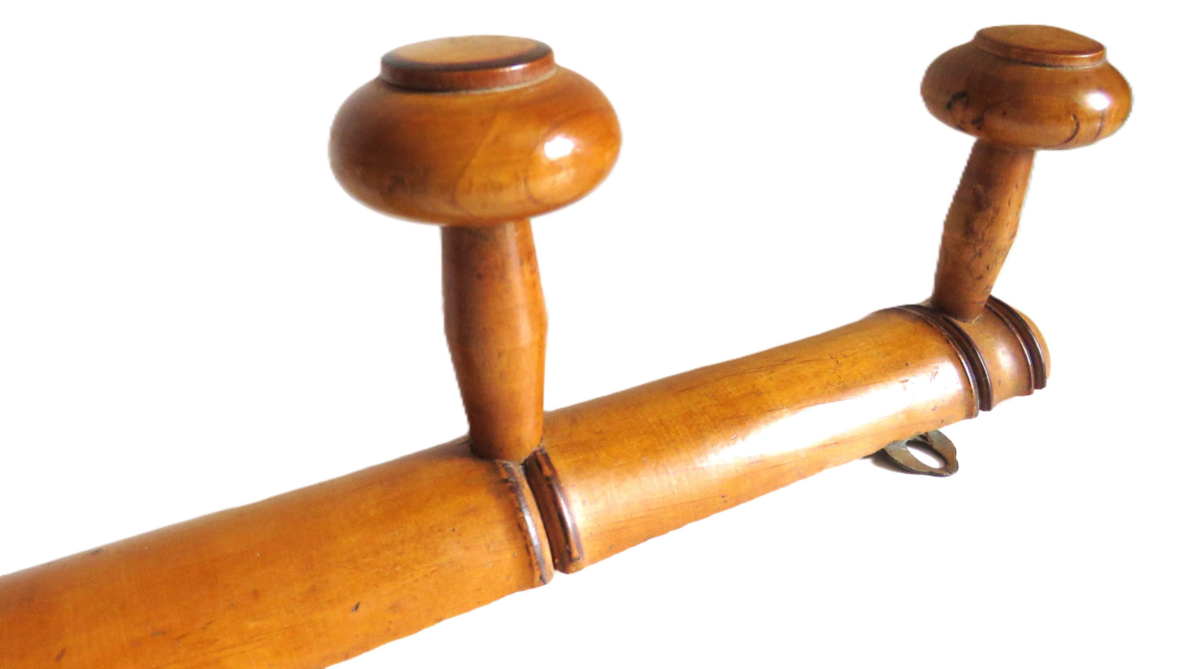 Vintage French Chinoiserie Bamboo Style Coat Rack, 3 Peg Wall Hooks - Vintage French Treasures
