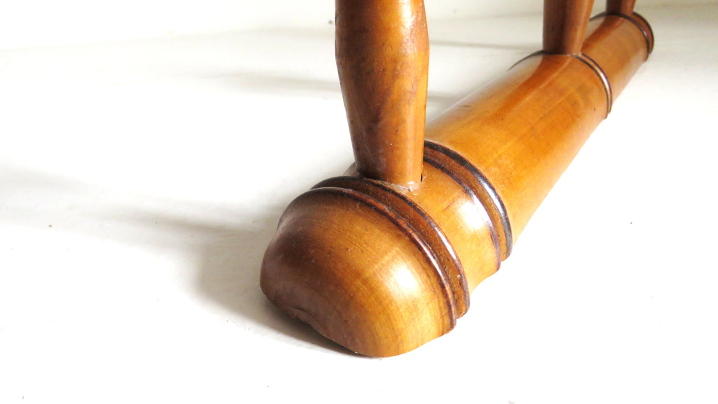 Vintage French Chinoiserie Bamboo Style Coat Rack, 3 Peg Wall Hooks - Vintage French Treasures