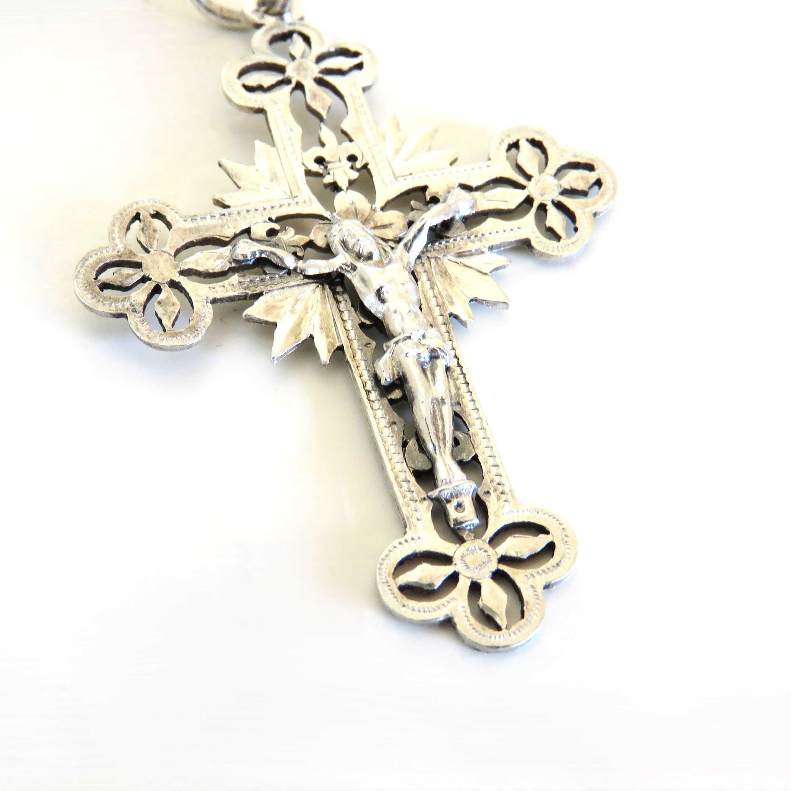 Crucifix on a white background