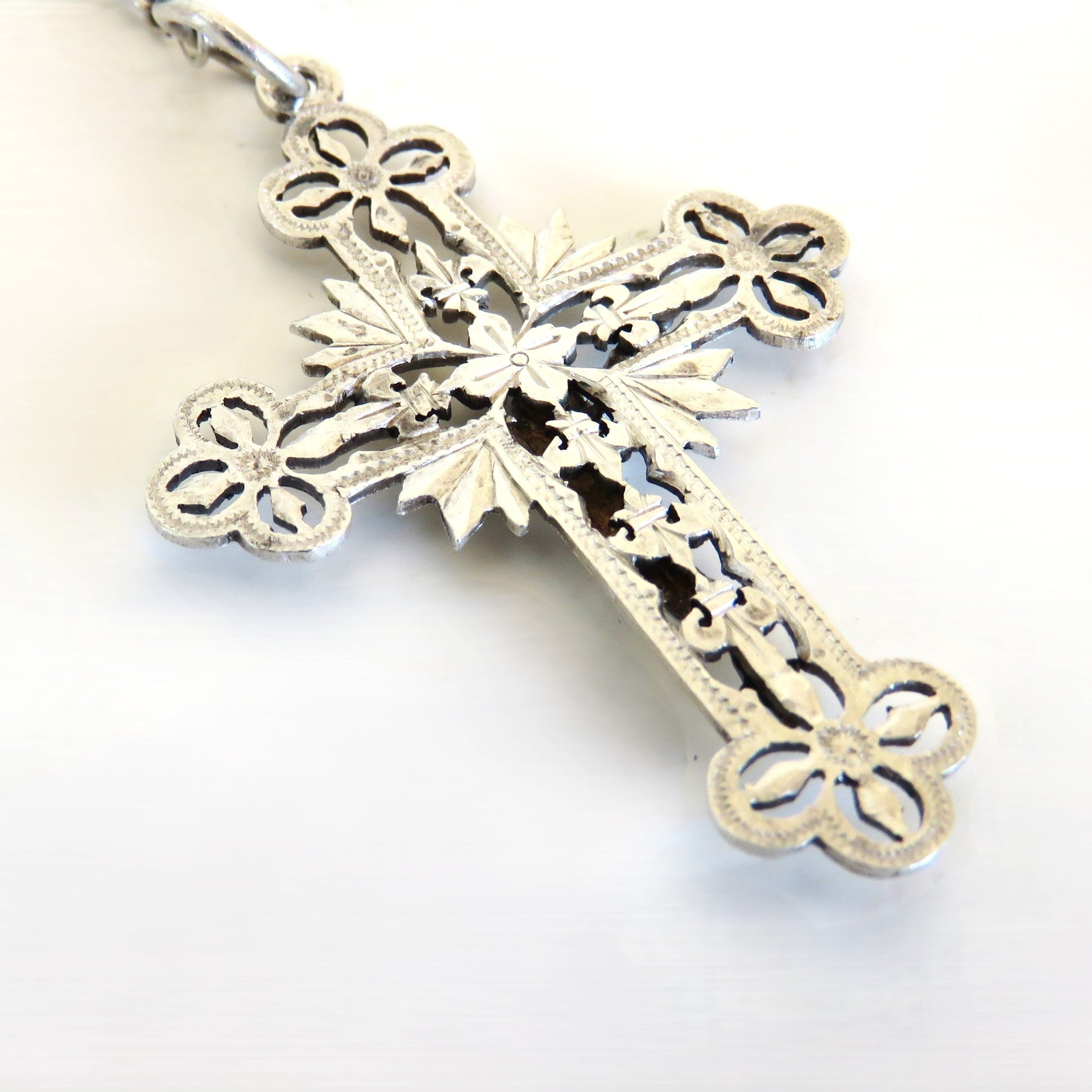 Crucifix on a white background