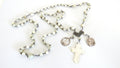 Rare French Silver Rosary, Late 18th to Early 19th Century (circa 1780–1830) — Articulated Heart Centre, Devotional Medals & Mother-of-Pearl Crucifix