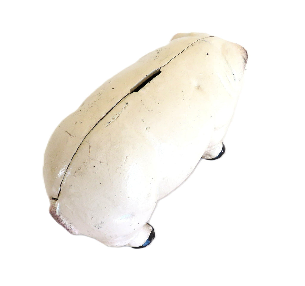 Piggy bank shaped on a white background