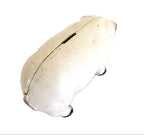 Piggy bank shaped on a white background