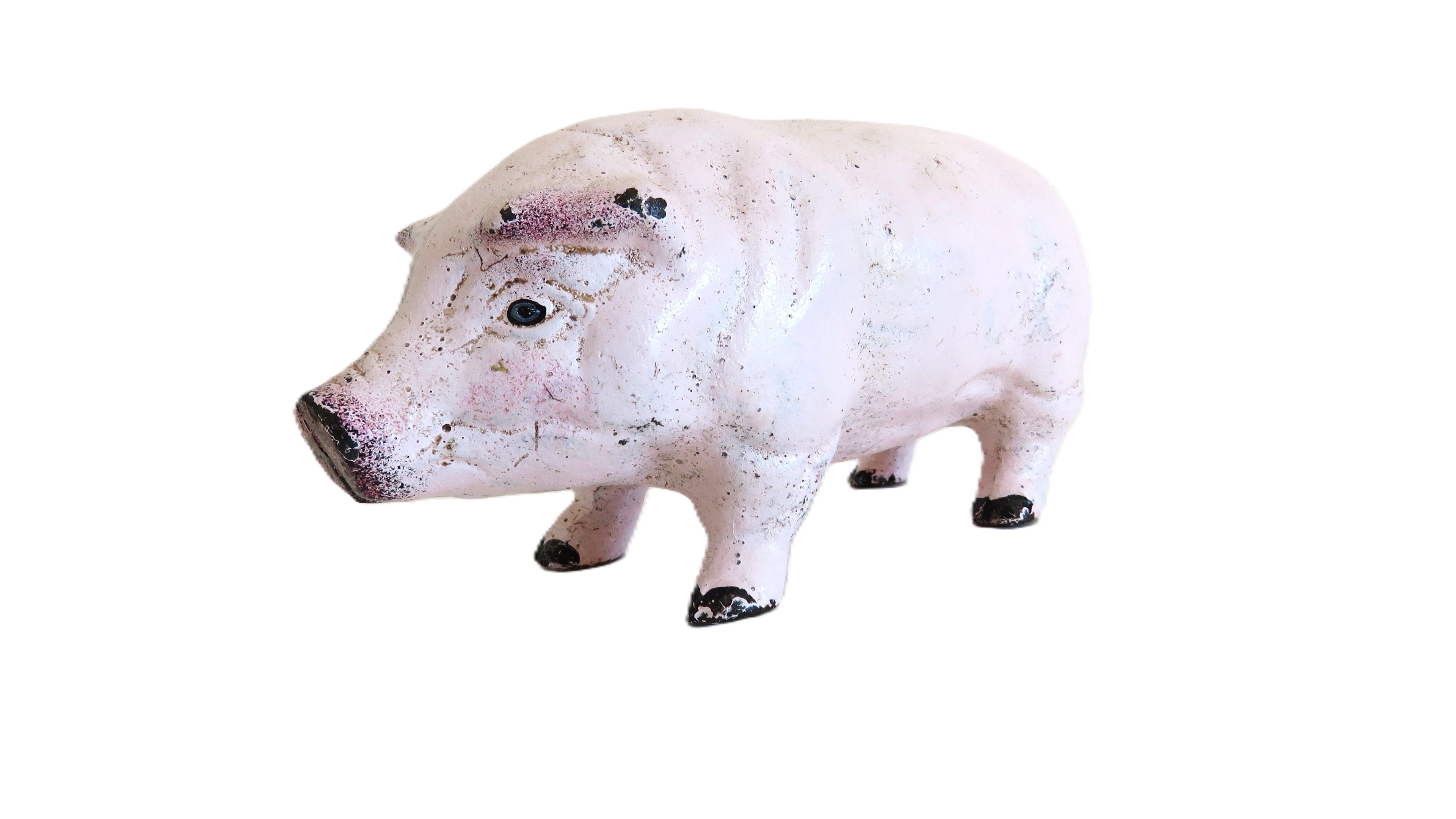 Vintage Pink Cast Iron Piggy Bank Money Box – Heavy Cast Iron Pig – Farmhouse Decor – Collectible Pig Bank - Vintage French Treasures