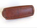 Antique French Leather Doctor’s Bag with Original Key, Large Gladstone Medical Bag