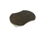 brass back on a holy water font on a white background